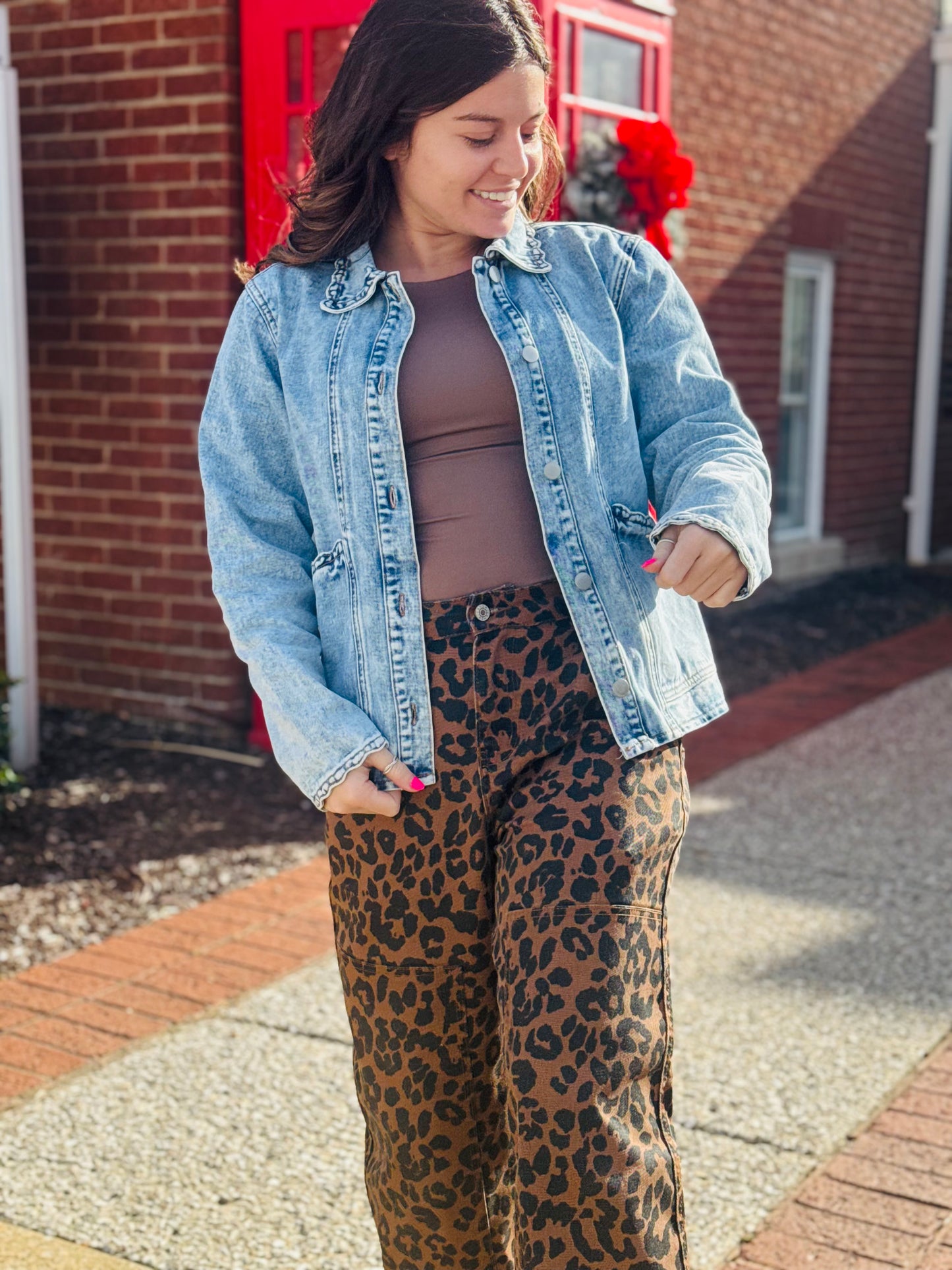 Cheetah Barrel Jeans - preorder