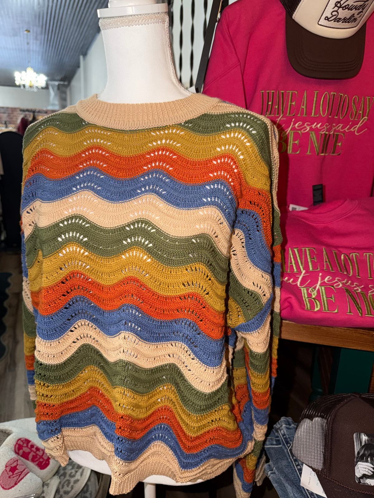 Color Block Breathable Sweater