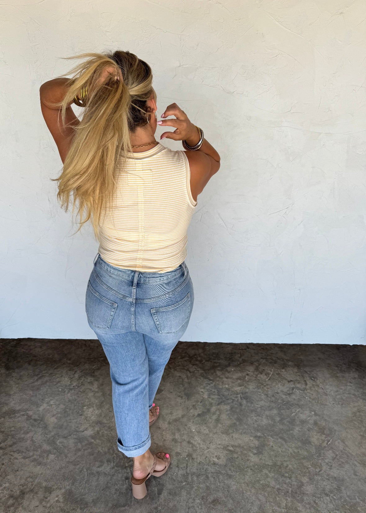 Strawberry π Summer Bianca Striped Ribbed Tank