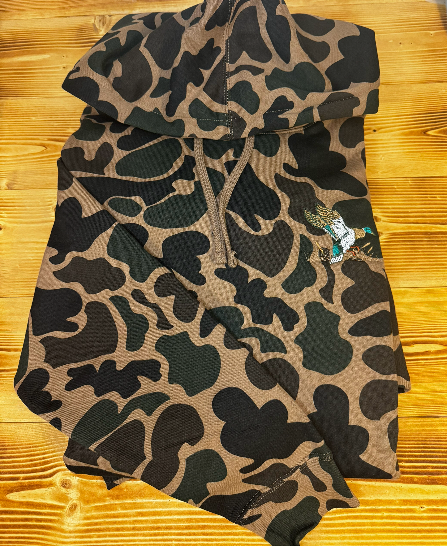 Embroidered Mallard Camo Hoodie
