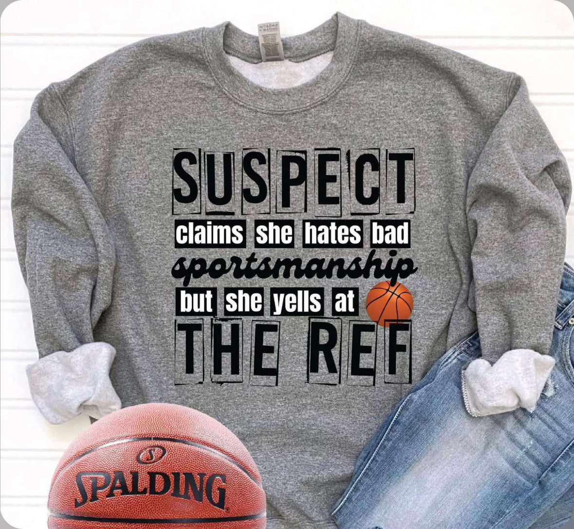 Suspect Claims Basketball Crewneck
