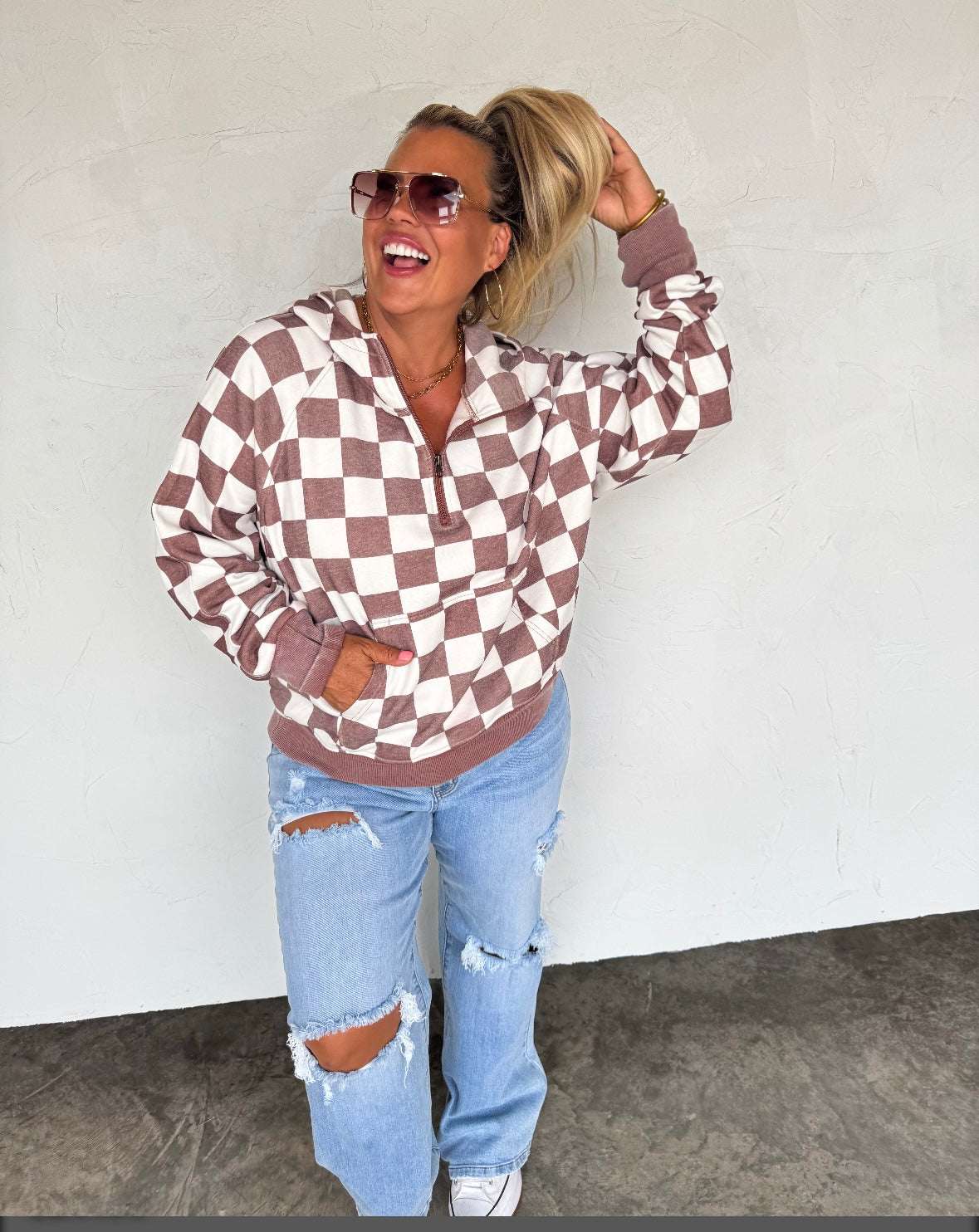 PREORDER CAMO & CHECKERED EASY DOES IT PULLOVER