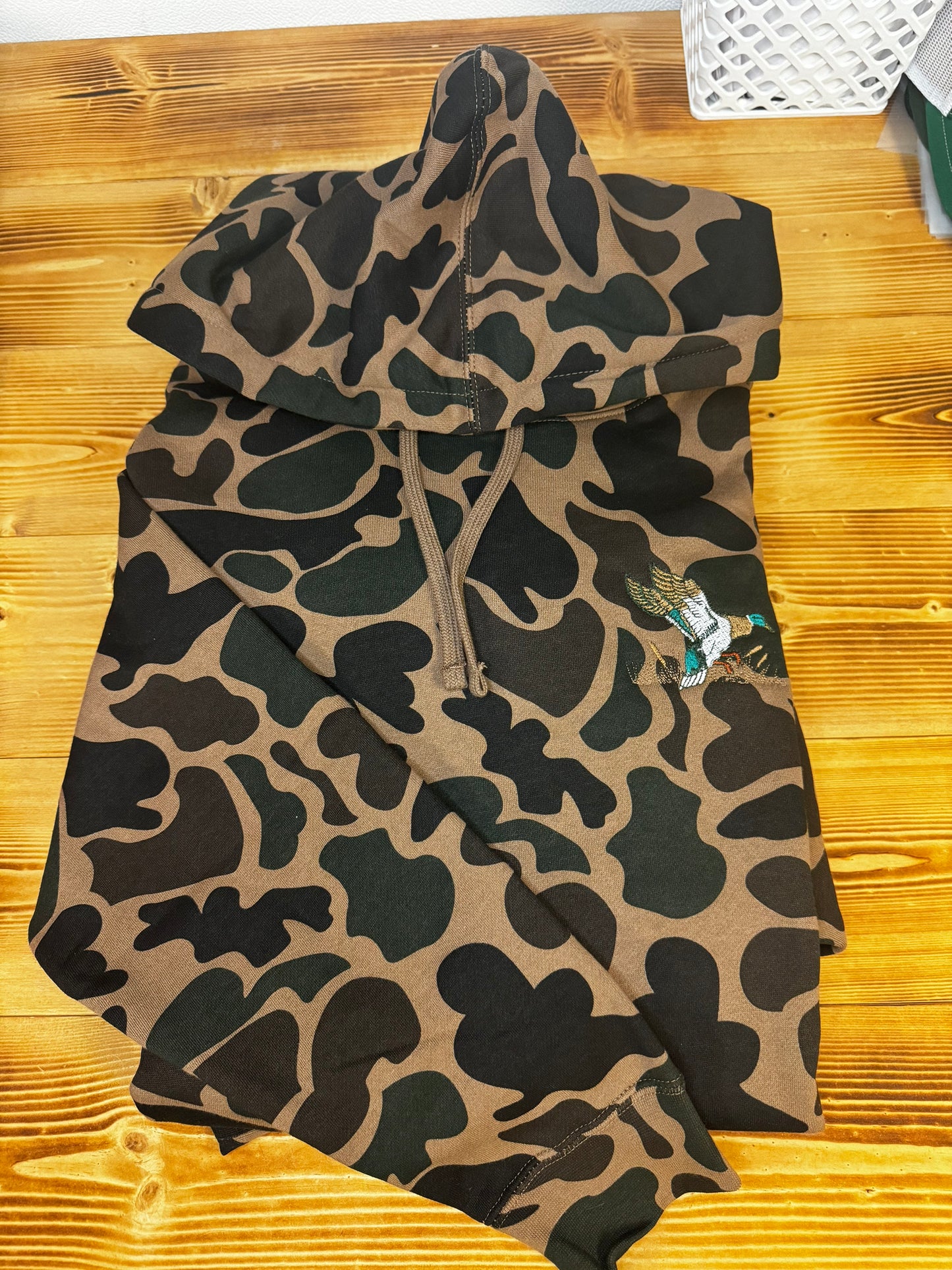 Embroidered Mallard Camo Hoodie