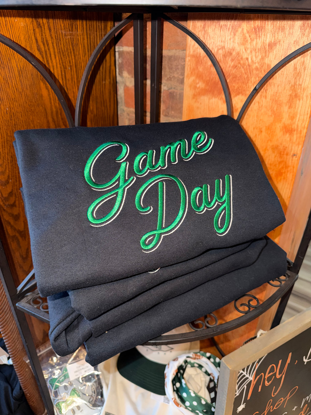 Game Day Embroidered Crewneck