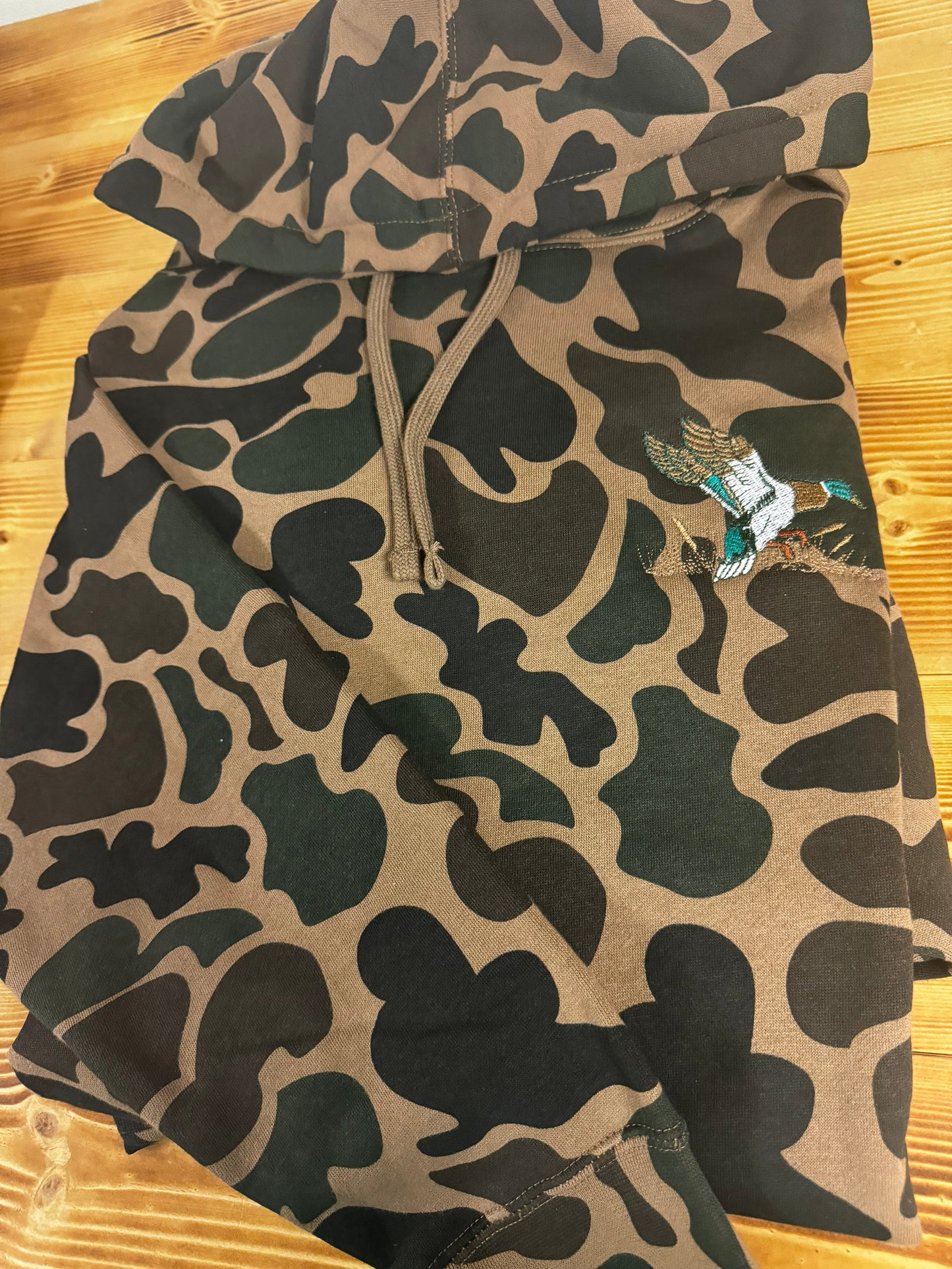 Embroidered Mallard Camo Hoodie