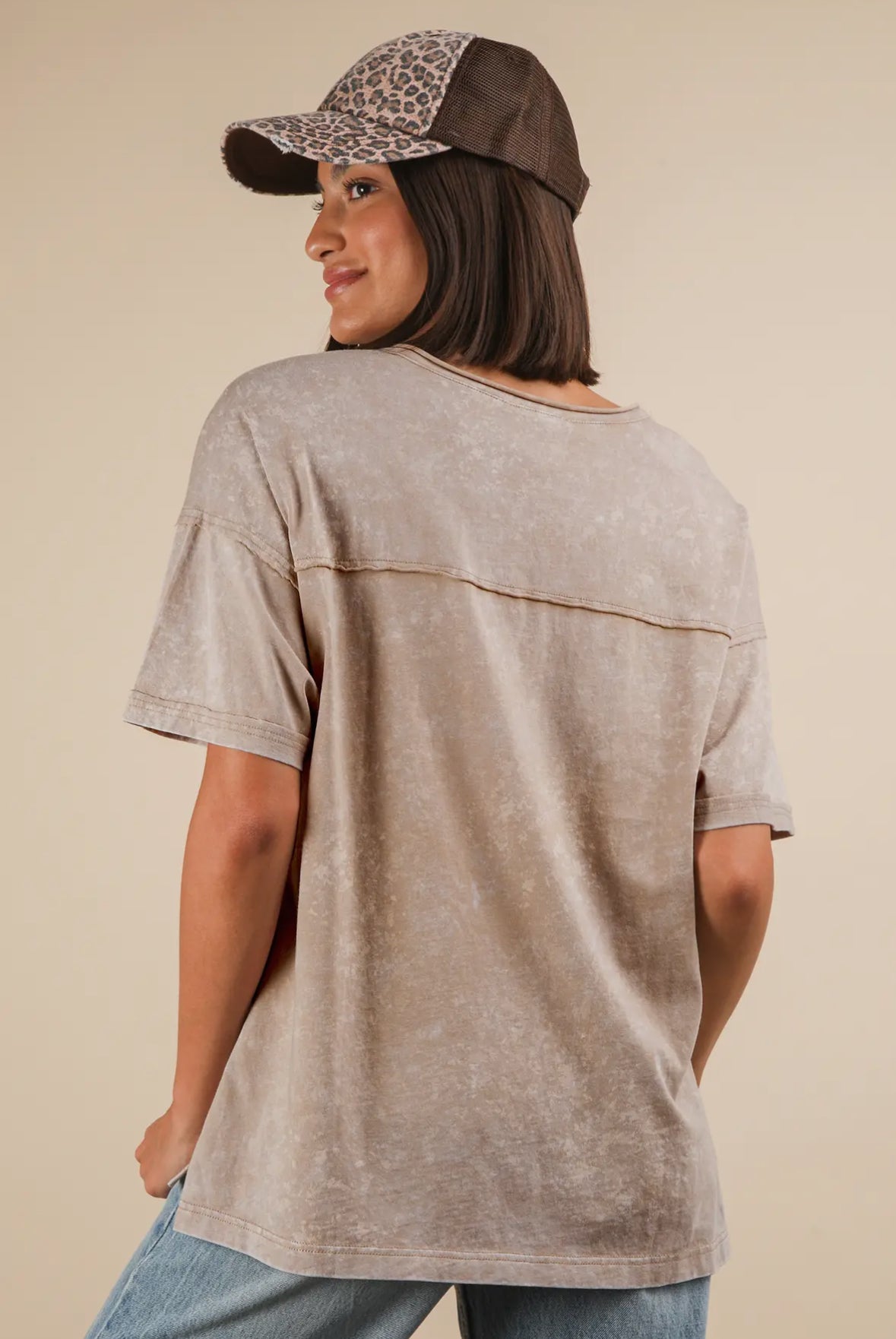 Mineral Washed V-Neck