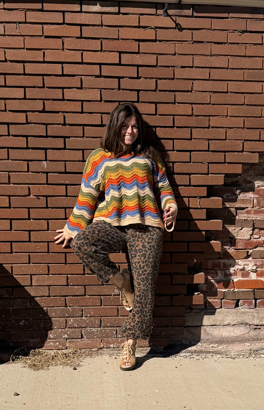 Color Block Breathable Sweater