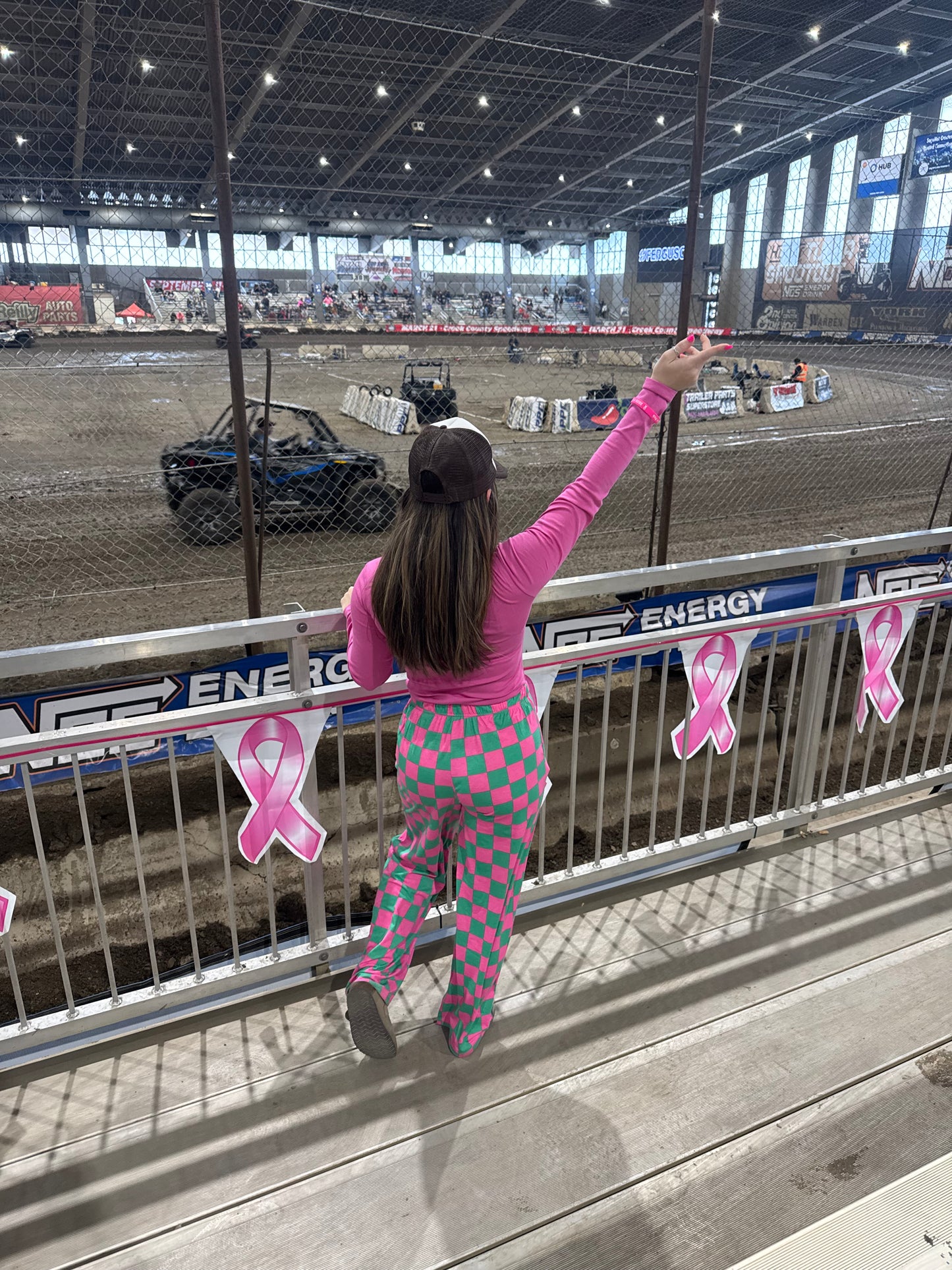 Pink & Green Checkered Pants PREORDER