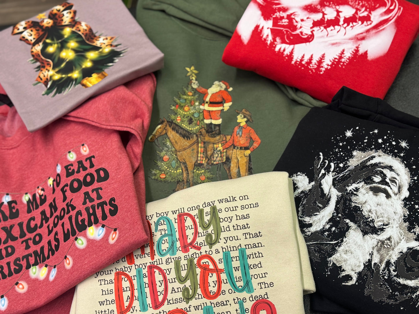 Vintage Santa and Cowboy Crewneck