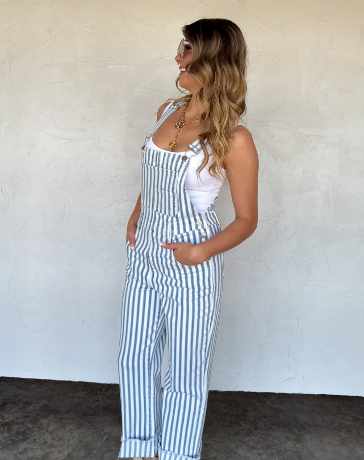 PRE ORDER Dahlia Stripe Overalls