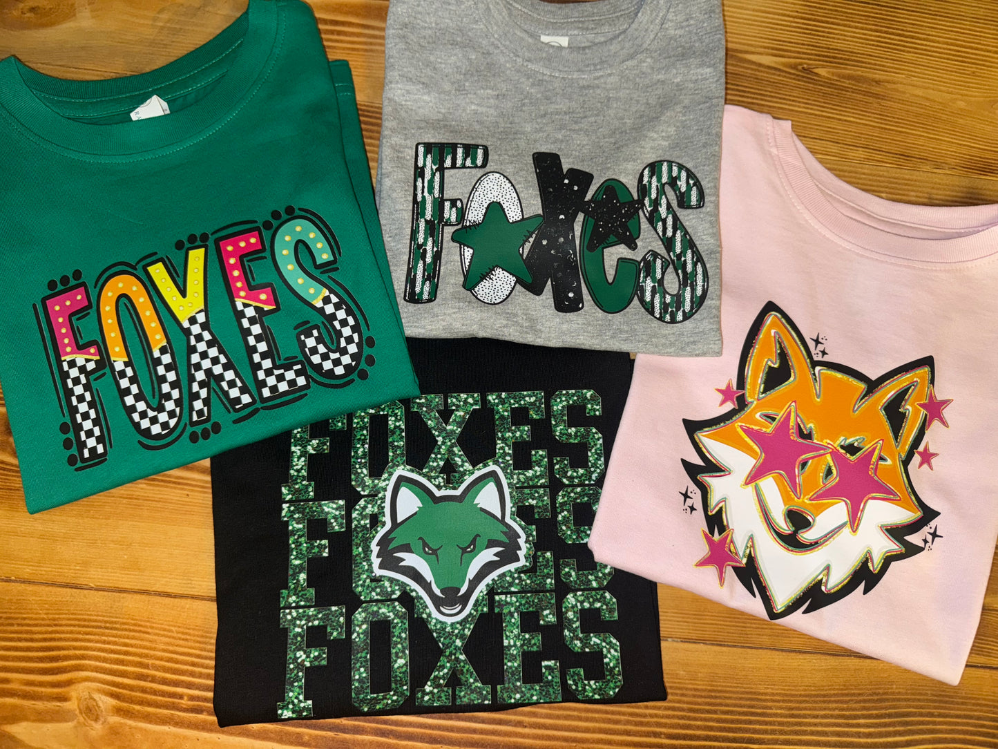Black Foxes Youth Faux Glitter Tshirt