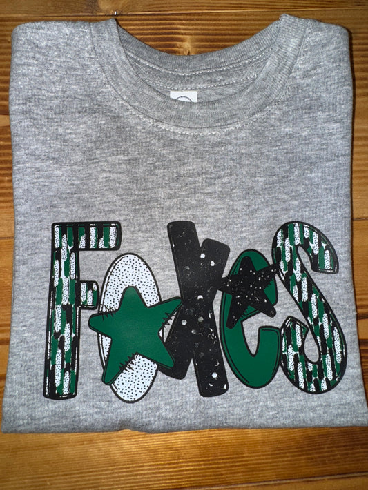 Foxes Youth Faux Glitter Tshirt