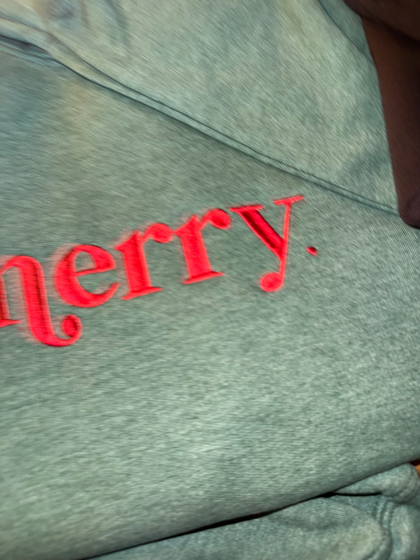 Merry Embroidered Crew