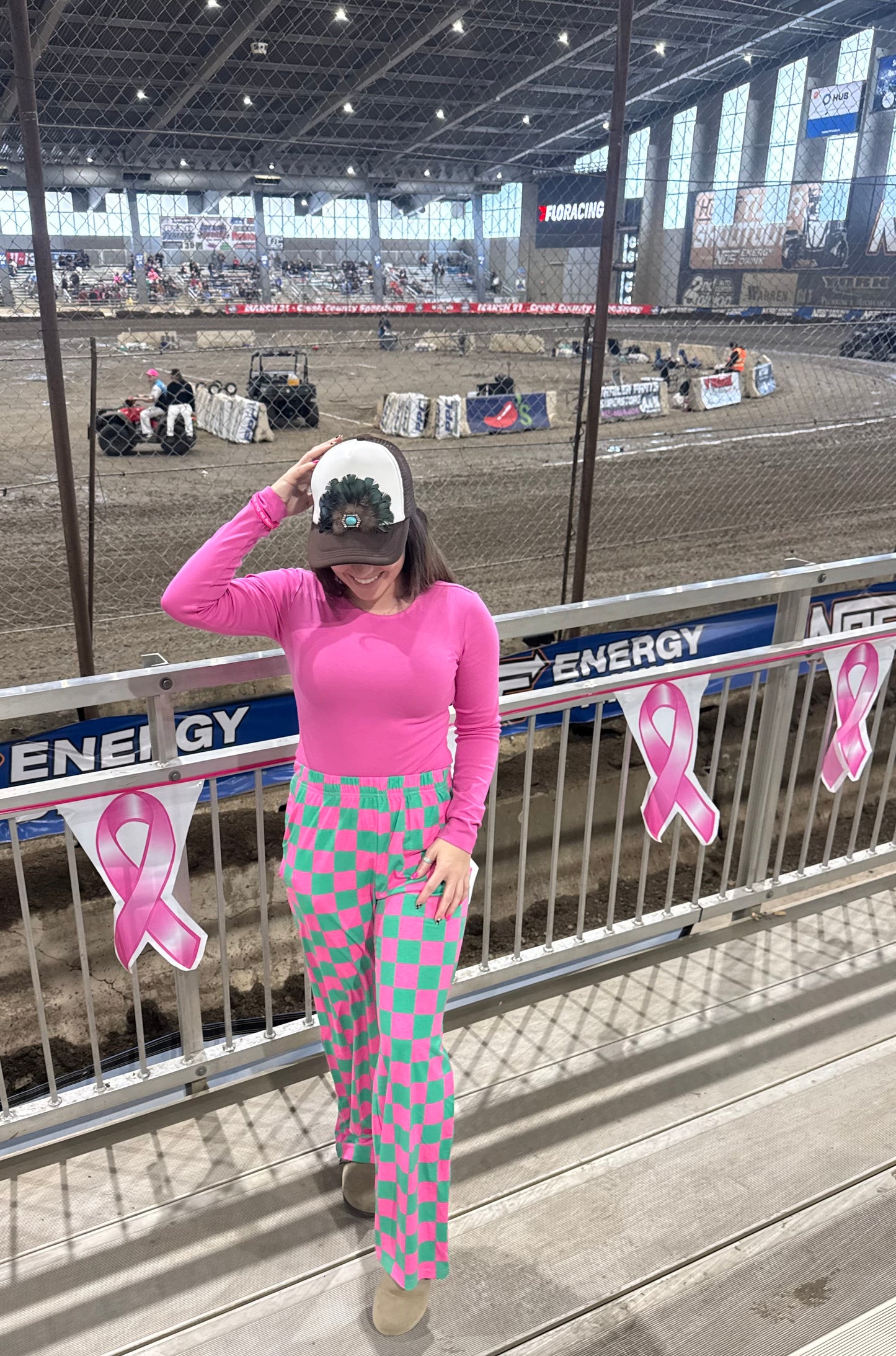 Pink & Green Checkered Pants PREORDER
