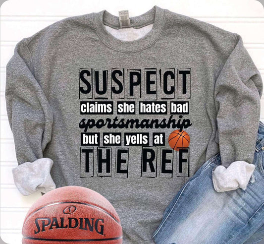 Suspect Claims Basketball Crewneck