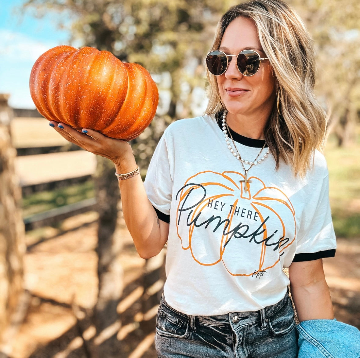 Preorder Hey There Pumpkin Ringer Tee