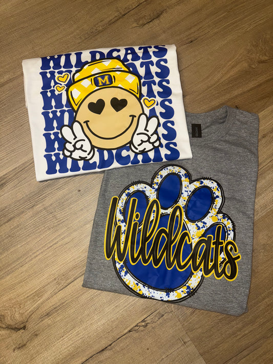 Wildcats Peace Sign Gildan Softstyle