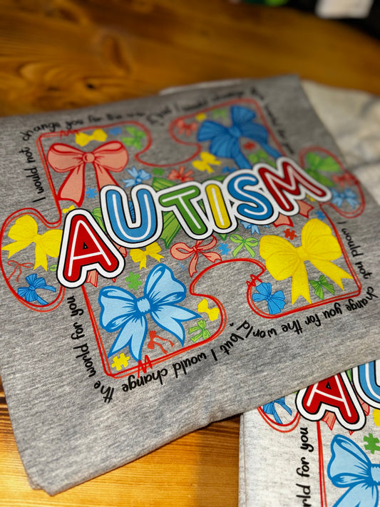 Autism I Would Not Change You For The World Gildan Softstyle Tshirt