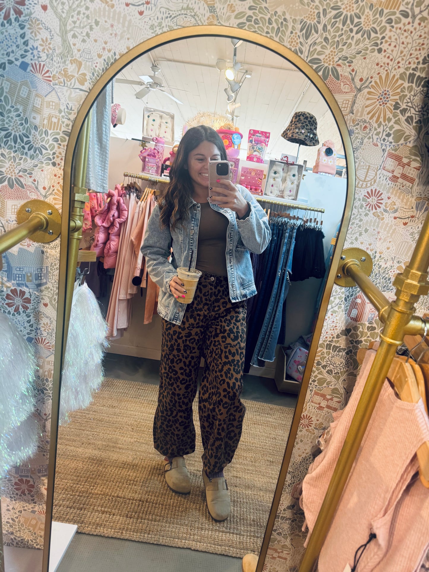 Cheetah Barrel Jeans - preorder