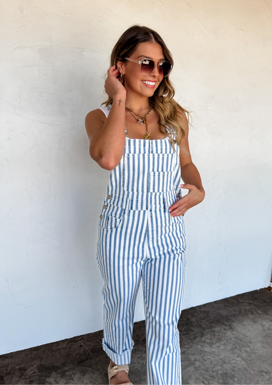 PRE ORDER Dahlia Stripe Overalls