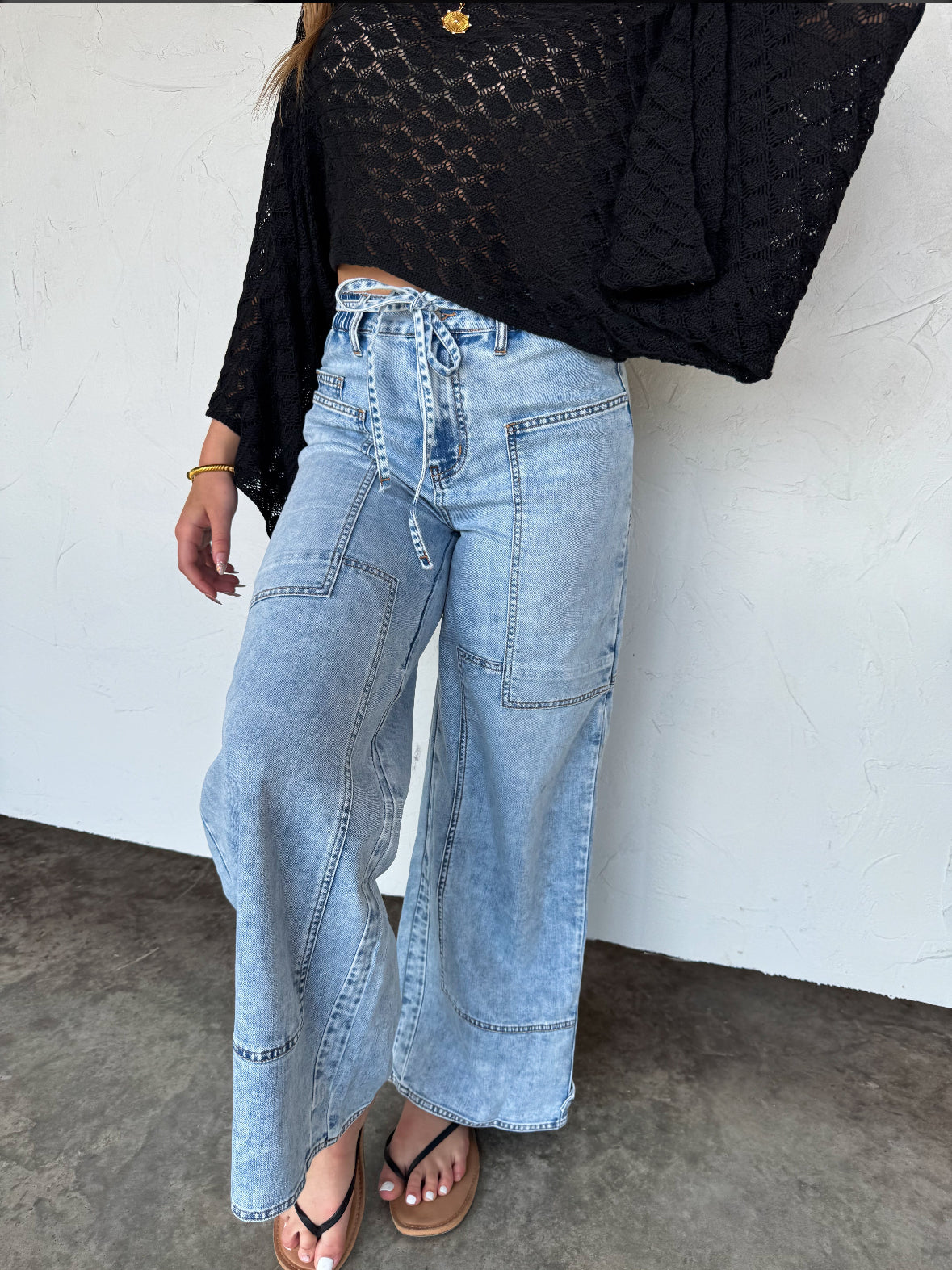 Preorder - Jovie Tie Waist Jeans