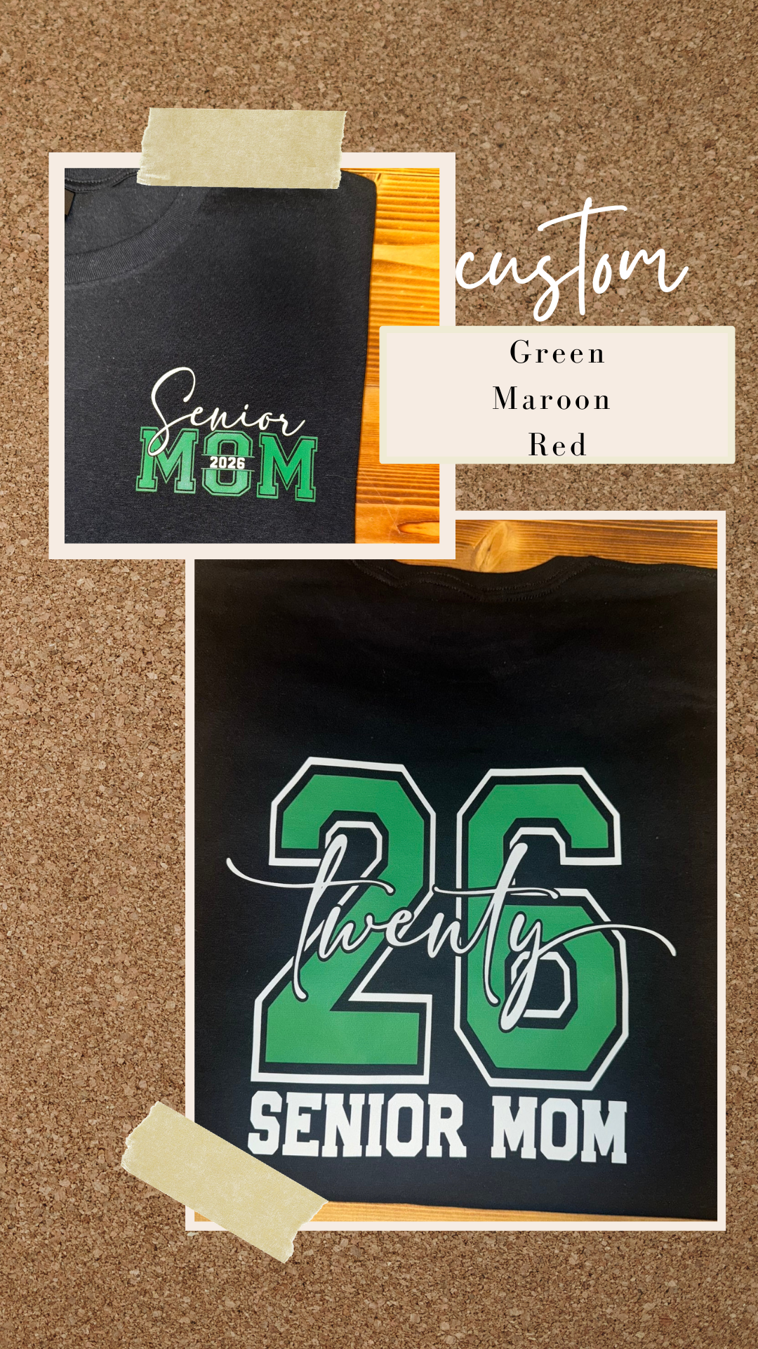 Custom Senior Mom Tshirt