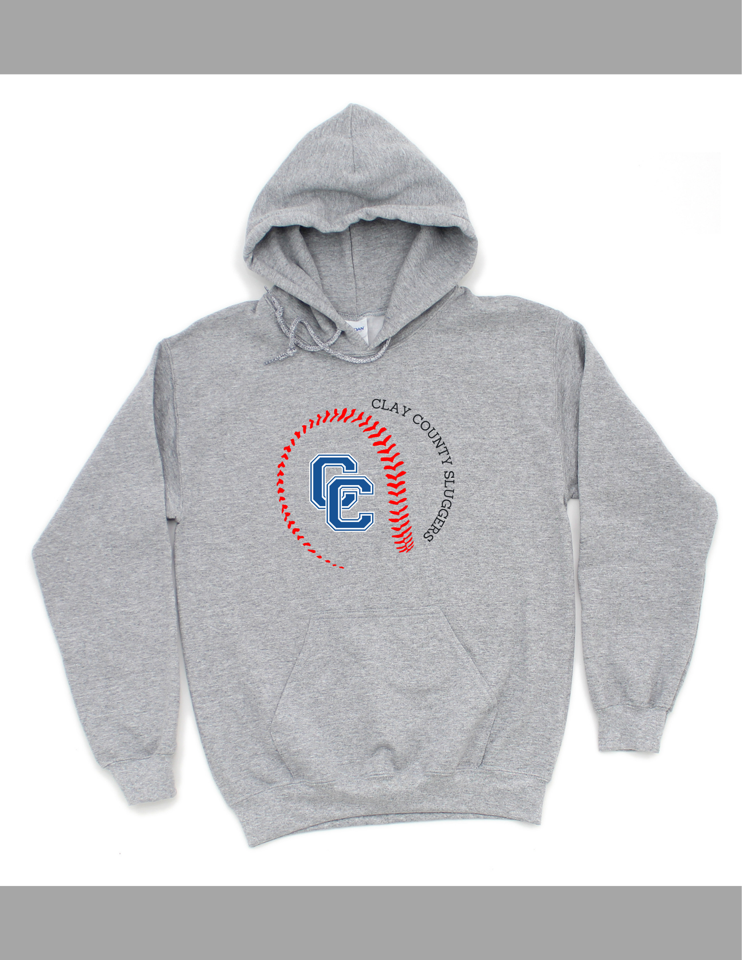 Clay County Slugger Baseball Logo Hoodie