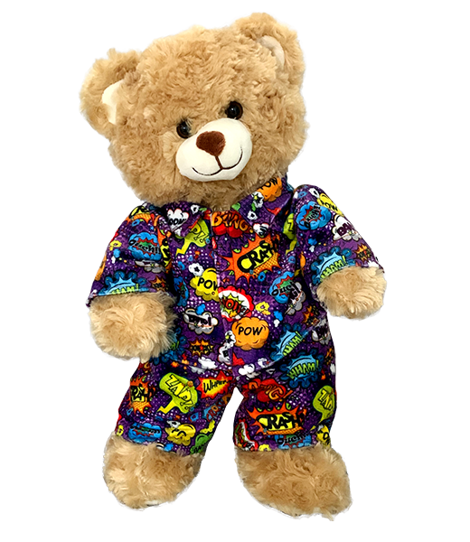 (8") Purple Super Hero PJ's